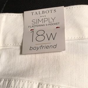 Talbots White boyfriend jeans